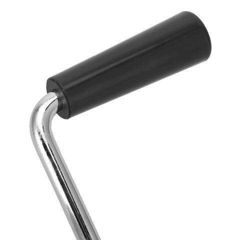 Close-up of the ergonomic handle on the Stainless Steel Hand Pressed Macaroni Machine For Fresh Homemade Pasta.