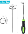 Product dimensions of a metal tool with handle showing measurements of 6 and 6.89 inches in height and 0.15 inch diameter.