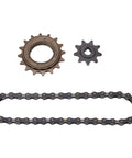Beefy Mountain Bike Chain Kit With 16 Tooth Sprocket 9 Tooth Gear And 38 Link Chain For Simple Bike Modifications And Conversions Built From Steel