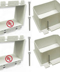 2 Gang Electrical Box Extender Extends Setback Up To 1.5 Inches for Metal or Non Metal Boxes UL Listed 2 Pack shown with screws