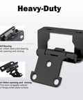 Matte Black Self Closing Cabinet Hinges 32 Pack Soft Close Door Hardware Semi Hidden Steel Build shown with solid bearings design.