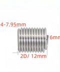 M6 Wire Thread Inserts For 6mm Drill, 1mm Pitch, 2D Length Helicoil Coiled Wire Inserts In 304 Stainless Steel Metric, 100 Pcs Pack