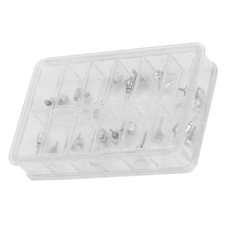 12 Size Push Press Button Tool Set for Watchmakers Alloy Construction Includes Storage Box DIY and Pro Grade Watch Repair Kit