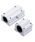 2 Pcs Linear Bearing Slides SCS6UU SCS12UU Bore 6mm And 12mm Ultra Smooth Pro Glide For CNC Parts And 3D Printer Parts, white metal blocks