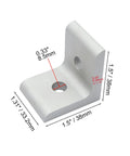 Built Tough Inner Corner Brackets 25 Pack For 15 Series Aluminum Extrusion 90 Degree Angle T Slot Frame Connector hardware with dimensions