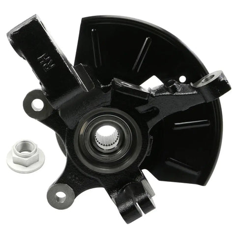 Set Of Two Heavy Duty Front Wheel Bearing Driver Side Passenger Side Hub Assembly For Ford Escape Mazda Tribute Mercury Mariner 2001 2012 OE Replacement showing part with bearing and nut.