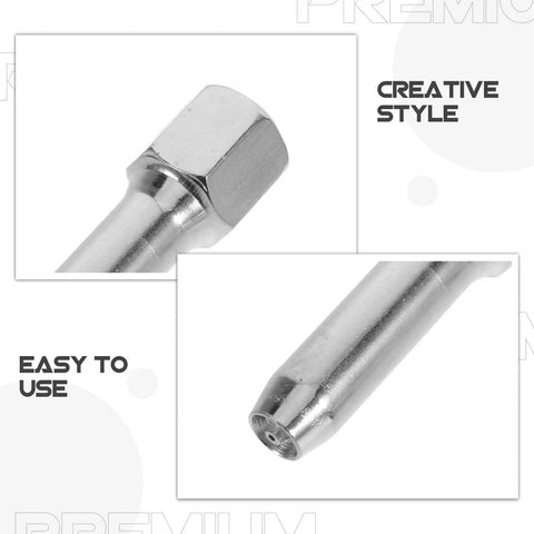Close-up of 2 Pack Heavy Duty Steel Grease Tip Nozzles for Grease Guns, Extra Reach Coupler for Tight Spots, Rebuildable Air Grease Coupler