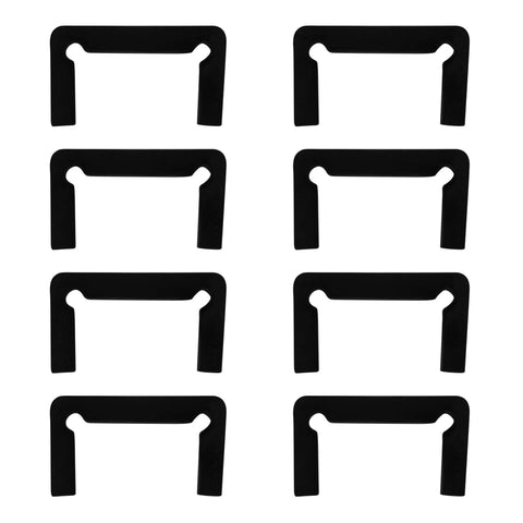 Gold Plated 135 Degree Glass To Glass Hinges With Self Centering Reversible Pivot Pin Perfectly Sized For Tempered Shower Doors, shown in black.