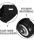 Heavy Duty Slider Wheels Rock Solid Construction For Quiet Barn Door Cabinet Sliding Track Gliding flexible side or vertical mounting close-up of durable rollers