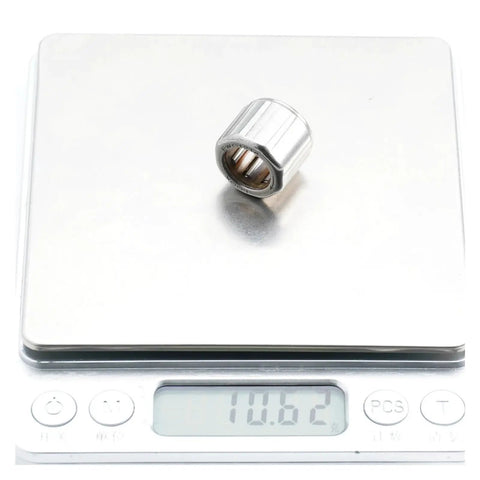 Heavy Duty One Way Clutch Needle Roller Bearings 12 By 18 By 16 Millimeter 5 Pack Compact Assembly shown on scale.