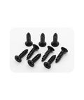 100 Piece Pack Of Size 6 By Half Inch Black Phillips Flat Head Wood Screws Hard Carbon Steel Self Tapping Fasteners displayed in a group.
