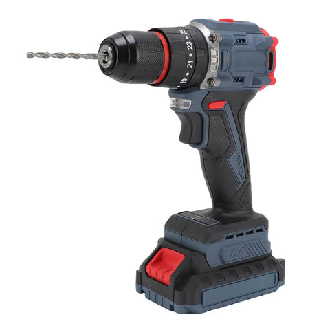 Badass Brushless Cordless Drill Kit Featuring 1500 RPM Output With 25 Adjustable Torque Settings For Knockout Wood Drilling And Slick Home Repair Tasks For Weekend Warriors - close-up view of the drill.