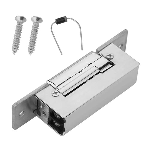 Heavy Duty Electric Door Opener Access Control Lock Adjustable Mortise Setup with screws and a toggle, designed for stainless steel doors.