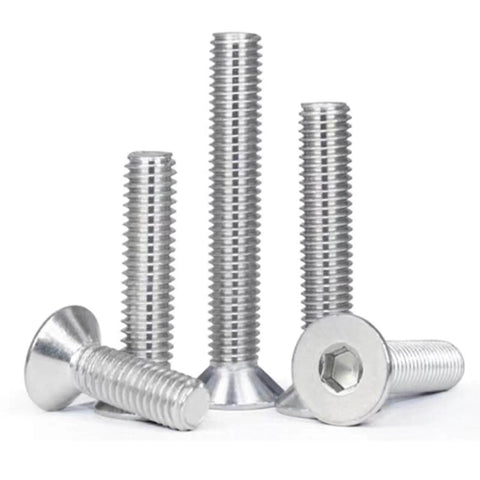 Flat Head Socket Cap Screws Set DIN7991 M1.6x3mm 304 Stainless Steel Machine Screws Allen Hex Drive Countersunk