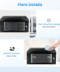 Heavy-Duty Badass 4U Wall Mount Network Rack Cabinet With Lockable Tempered Glass Door cleaning surface with a hand wiping