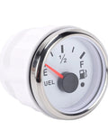 Heavy Duty Fuel And Water Level Sender Unit Built Tough Stainless Steel Gauge Kit Zero Hassle IP67 Waterproof 7 Inch white dial gauge