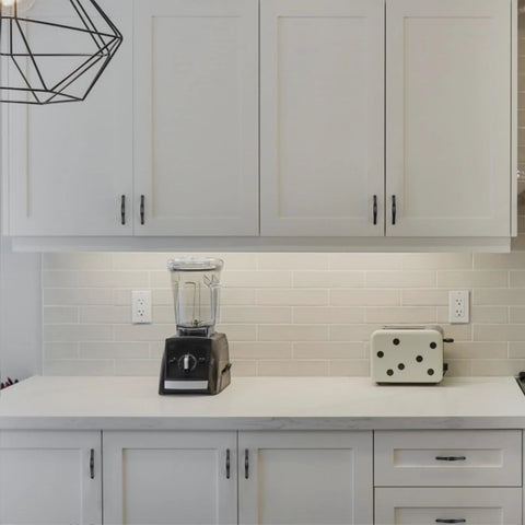 Kitchen cabinets with 10 Pack Matte Black Cabinet Pulls 3 Inch Hole Center Cabinet Hardware For Kitchen And Bathroom Dresser Handles ZH0068.