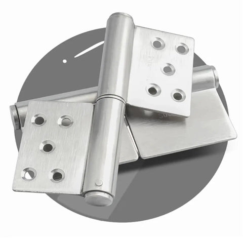 Rock Solid 5 Inch Stainless Steel Flag Hinge With Detachable Pin And 360 Degree Smooth Swing showing polished surface and bolt holes.