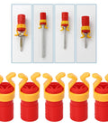 Hand Screw Clamps Set 10 Pack For Woodworking And DIYers ABS Screw Holder Gripper For Bit Holding Workholding Bench Use Secure Small Parts Positioning Compact Fixing Tool Kit For Woodworkers, red and yellow ABS