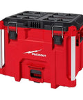Packout XL Heavy Duty Tool Box With Organizer Tray On The Jobsite, 100 lb weight capacity, impact resistant, secure latch