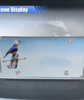 Fly Bling Rhinestone License Plate Screw Kit With Anti Theft Caps And Dope Sparkly Bolts For Truck Suv Car exterior with blue background.
