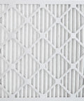Close-up of Pleated MERV 12 Air Filters 24x24x1 Inches, Actual Size 23.38 x 23.38 x 0.75, showing pleated structure and grid design.