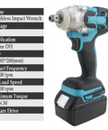 Bad Boy Brushless Angle Grinder And Impact Wrench Combo Kit Built For Speedy Cuts And Big Heavy Lifting Plays Nice With All 18 Volt Batteries Handles Tough Materials Without Breaking A Sweat, showing an 18V brushless impact wrench.