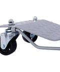 Close-up of a Heavy Duty Car Wheel Dolly Set Of 4 Holding 5500 Lbs With Reinforced Steel Build showcasing swivel wheels.