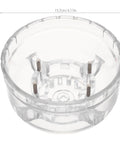 Heavy Duty Smoke Detector Removal Tool Attachment, transparent polypropylene cup for quick installations, measures 15.7cm by 7.1cm.