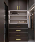 Self Stick Push Pull Cabinet Handles 8 Pack Hidden ABS Plastic Drawer Wardrobe Window Door Handles in modern closet