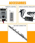 BOVZOR mini 24V DC actuator accessories set: remote controller, speed regulator, and big end connector (1 each)