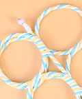 Double Sided Scarf Hanger Closet Organizer Foldable Paper Rattan 12 Ring Tie Holder With Rock Solid Steel Hook close-up rings