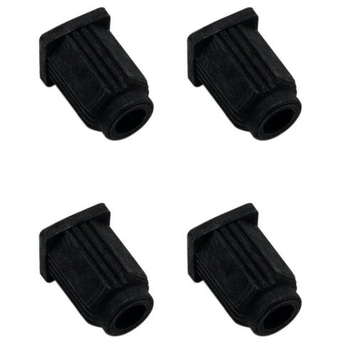 4 Pack Caster Sleeve Inserts Black Plastic Stem Socket For Chair And Table Caster Rods 25 X 25 X 38 Mm Easy To Install PP Material Square Caster Sleeve For Replacement And Easy Fit For Most Chairs And Tables