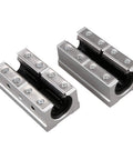 Beefed Up SBR16LUU Linear Bearing Pillow Block Set For CNC And 3D Printer Upgrades, 16mm Inner Diameter, Aluminum Alloy, Durable Precision Hardware For DIY Machining And Tools, Includes 2 Pieces, two silver bearing blocks