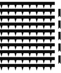 4.5 Inch Galvanized Steel Landscape Edging Kit, 10 Pack Hammer In Metal Lawn Border showing components and jagged edge design