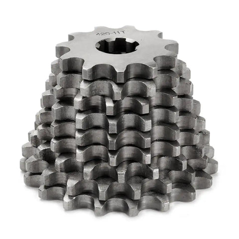 Stack of 420 10 Tooth 17mm Chain Sprocket With Buckle For Dirt Bikes Go Karts ATVs Pit Bikes Mini Bikes Front Gear