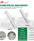 Deutsch DTM Connector Crimp Tool Kit Pro Grade With 104 Solid Contacts shown with technical specifications and components.