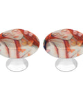 Upgrade Your Setup with Dope Butterfly Oil Painting Crystal Glass Drawer Handles with Screws 2 Pc set with whimsical design.