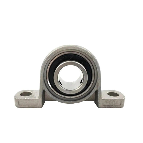 Front view of Shop Grade Spherical Roller Insert Bearing with zinc alloy shaft support and self aligning design.
