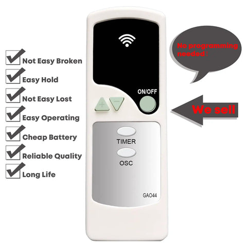 Replacement Remote For Vornado Tower Circulator Fan Osc54 Osc84 Osc73, white remote with buttons and easy grip design.