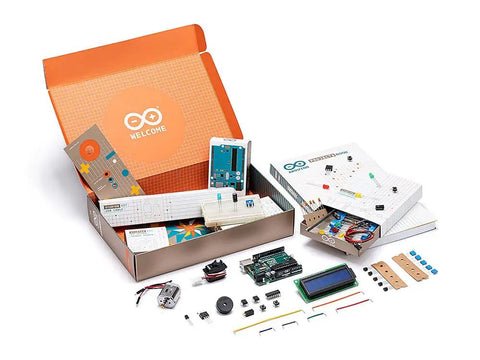 All In One Hands On Electronics Starter Kit With 12 DIY Projects Full Components And English Project Book open box view