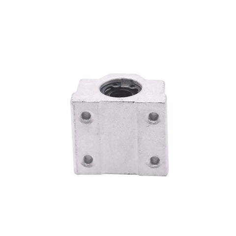 SC25UU Linear Motion Bearing Slides 2Pcs For CNC Machines And 3D Printers Precision Tools High Quality Aluminum Alloy Rails With Low Friction Strong Load Capacity Long Life Accurate Long Distance Operation, aluminum alloy bearing block front view