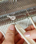 Yarn Tensioner Adapters for Knitting Machines, Compatible With Addi King, Removable Thread Tension Rods, Easy Install, close-up on machine