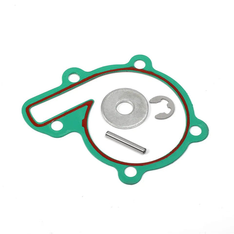 Hella Badass Billet Aluminum Water Pump Upgrade Kit With Impeller Gear Shaft Bearing Oil Seal And Gasket parts including gasket and seal.