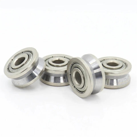4 Pcs UV Groove Pulley Wheel Guide Bearings Heavy Duty Smooth Operator Built Tough For High Speed Low Noise Operations durable wheels.