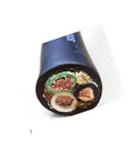 Beefy Four Gauge Three Conductor Soow Power Cable Five Foot Heavy Duty Flexible Extension Cord showing three conductors inside.