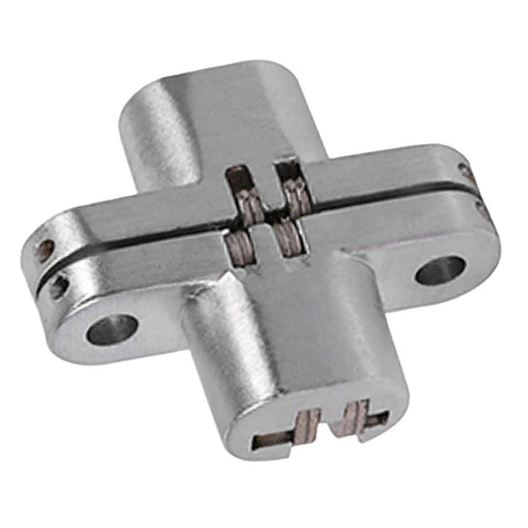 Space Saving 180 Degree Folding Door Cross Hinge Concealed Hidden Cabinet Door Hardware Zinc Alloy Support, close-up view