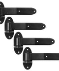 Heavy Duty T Strap Gate Hinges Four Pack Black Finish Lifting Barn Door Hardware smooth swing hinges for fences