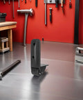 Quick Release L Bracket Side Mount Heavy Duty Caster Wheels For Speaker Amps And Tool Boxes Straight Shooter Rolling With Zero Drag Anti Skid Black Pvc Rubber Swap In Pair on a workshop table.