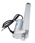 Badass Electric Linear Actuator Featuring A Rock Solid 200Mm Stroke And Serious 1000N Thrust For Smooth DC Powered Push Pull Motion In DIY Automations That Are Built Different, showing silver housing and attached motor.